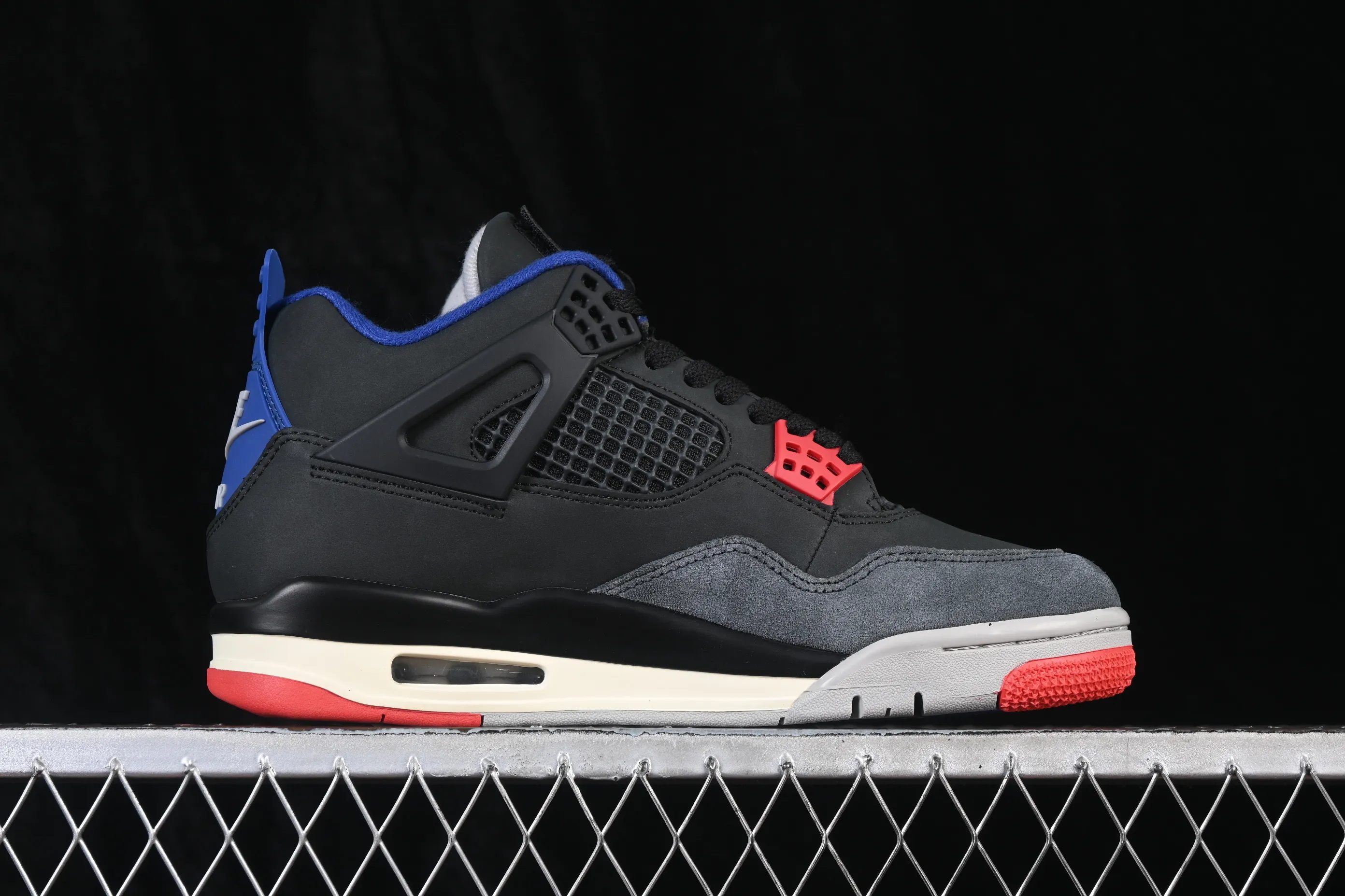 All categories Air Jordan Jordan series basketball shoes Air Jordan 4 X version Air Jordan 4 Retro "Lase" AJ4 Joe 4 black gray blue color FV5029-003